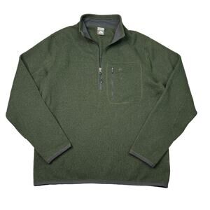 Nike ACG VTG Half Zip Sweater Pullover Green Zip Pocket Forest Green Large